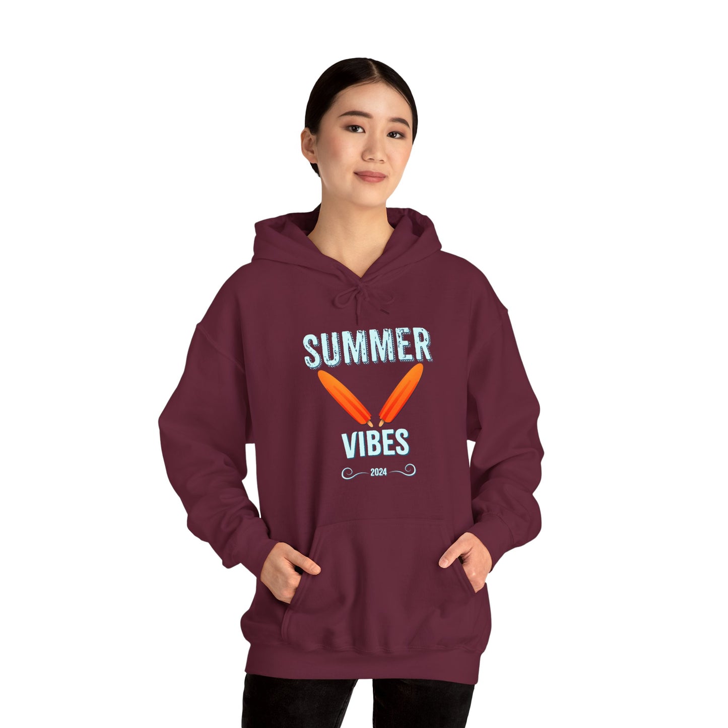 Retro Summer Vibes - Unisex Heavy Blend™ Hooded Sweatshirt