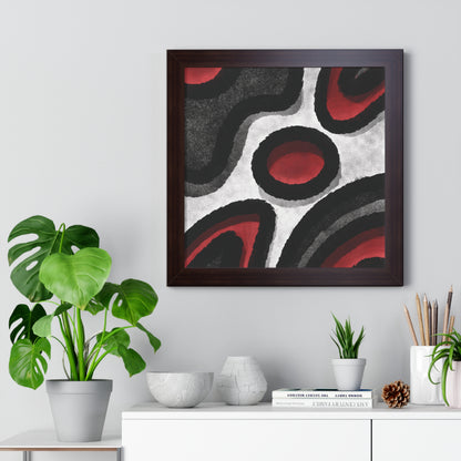 Surrounded Abstract Piece - Framed Vertical Poster - Noir Feel