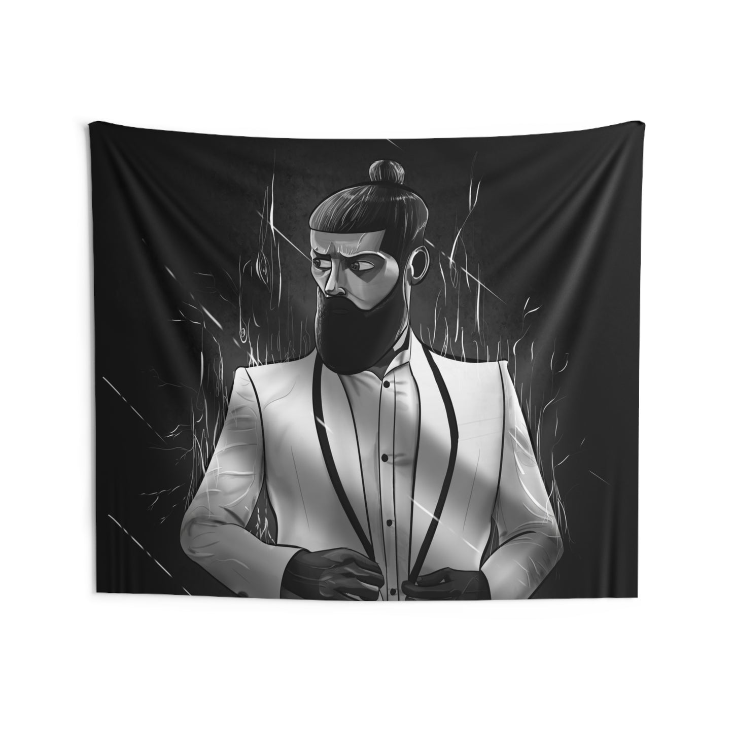 Bearded Man or Man On Fire - Indoor Wall Tapestries