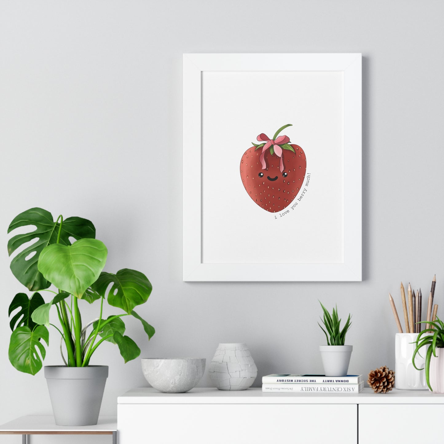 I Love You berry Much - Framed Vertical Poster