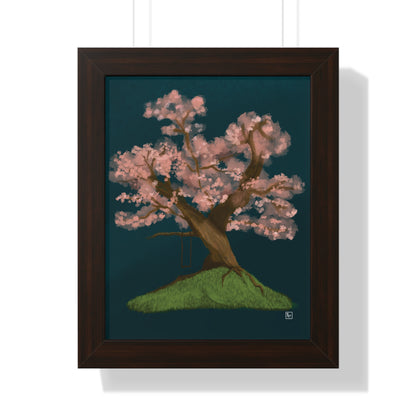 Cherry Blossom - Framed Vertical Poster