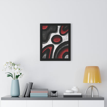 Surrounded Abstract Piece - Framed Vertical Poster - Noir Feel