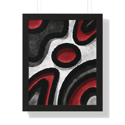 Surrounded Abstract Piece - Framed Vertical Poster - Noir Feel