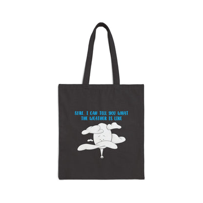 Tall Weather Forecast - Cotton Canvas Tote Bag