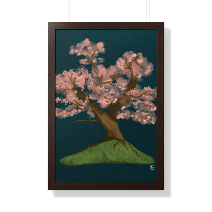 Cherry Blossom - Framed Vertical Poster