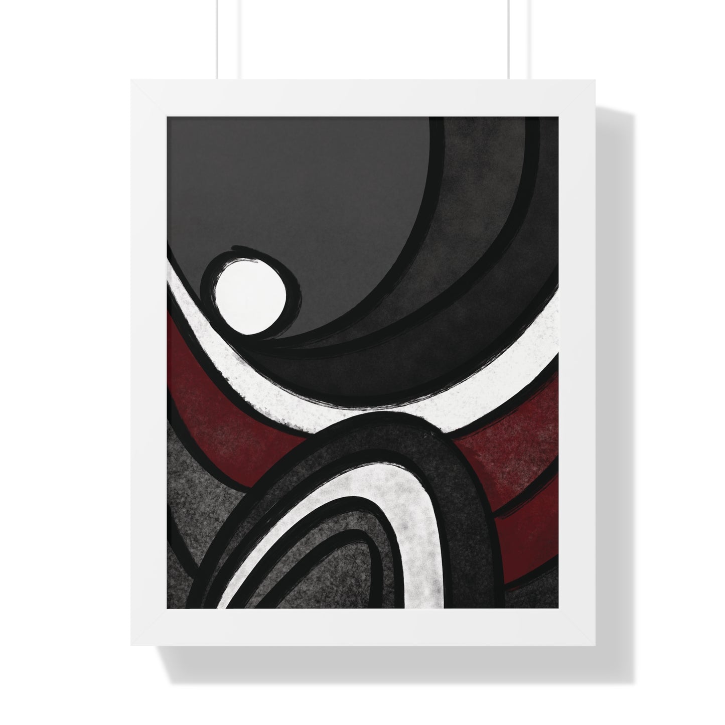 Ebb and Flow Abstract Piece - Framed Vertical Poster