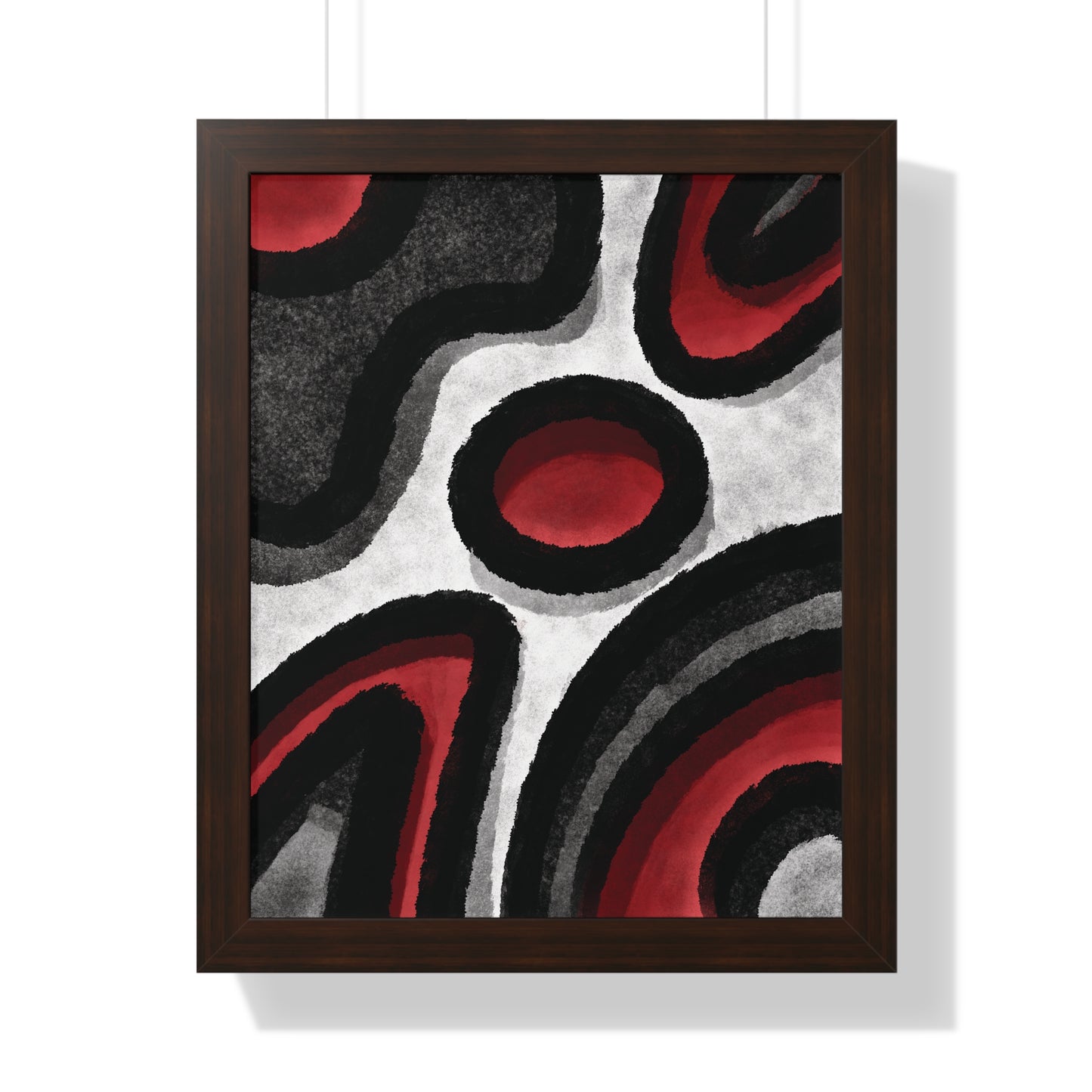 Surrounded Abstract Piece - Framed Vertical Poster - Noir Feel