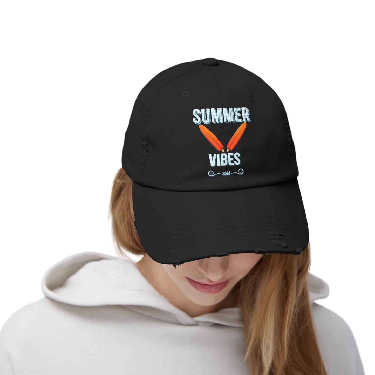 Retro Summer Vibes - Distressed Cap