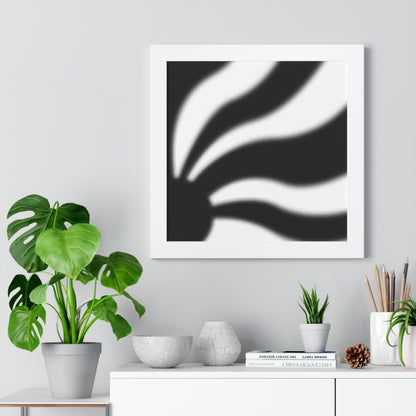 Rays - Black and White - Framed Vertical Poster