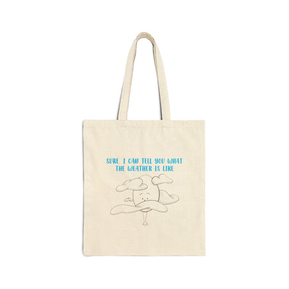 Tall Weather Forecast - Cotton Canvas Tote Bag