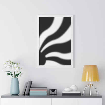 Rays - Black and White - Framed Vertical Poster