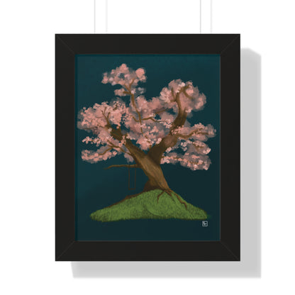 Cherry Blossom - Framed Vertical Poster