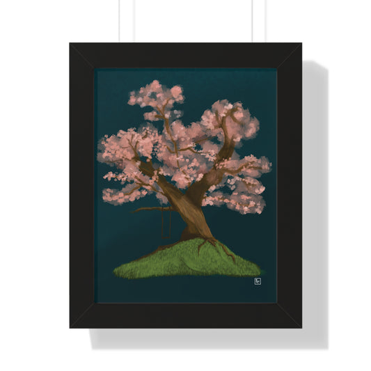 Cherry Blossom - Framed Vertical Poster