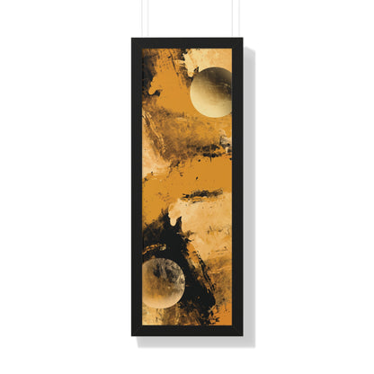 Distant Worlds Abstract Piece - Framed Vertical Poster