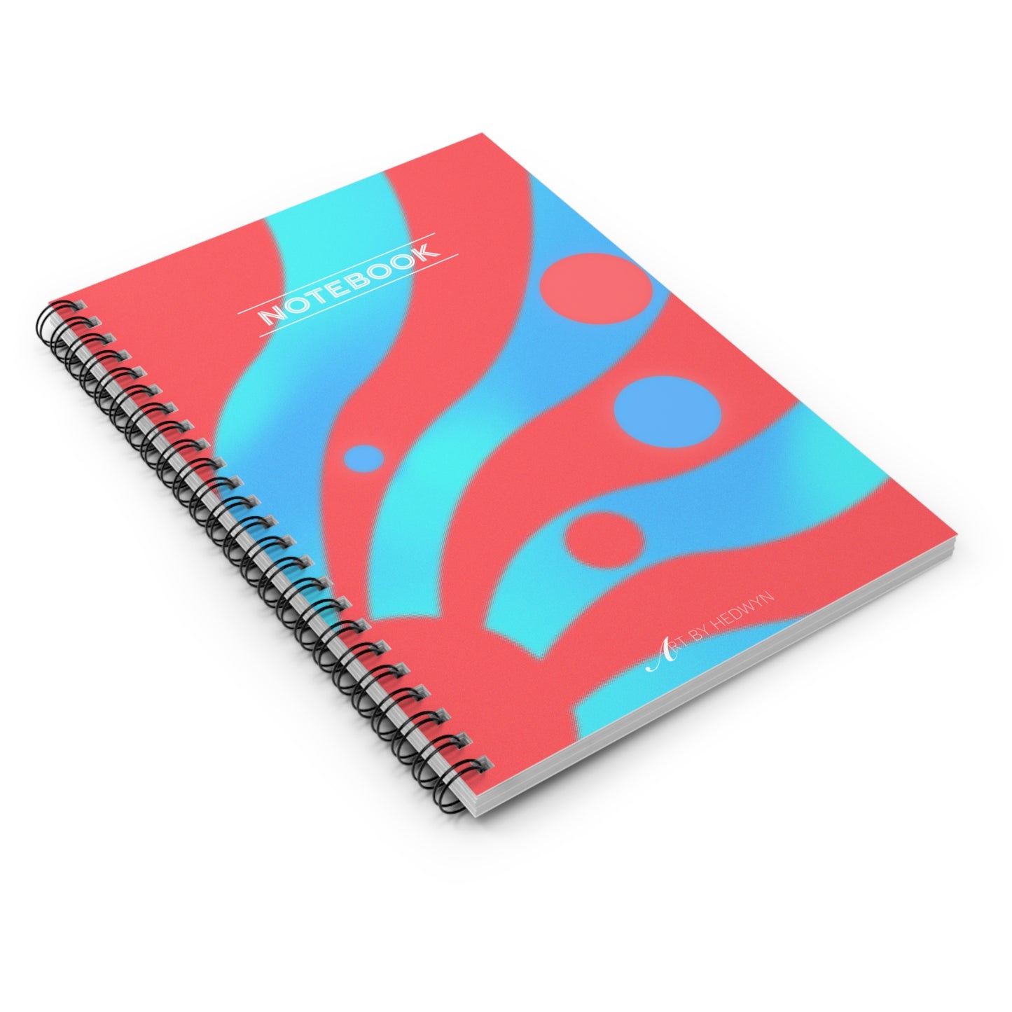 Rays Pink and Blue - Spiral Notebook - Ruled Line