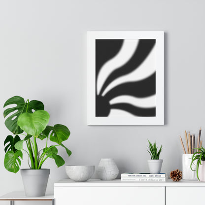 Rays - Black and White - Framed Vertical Poster