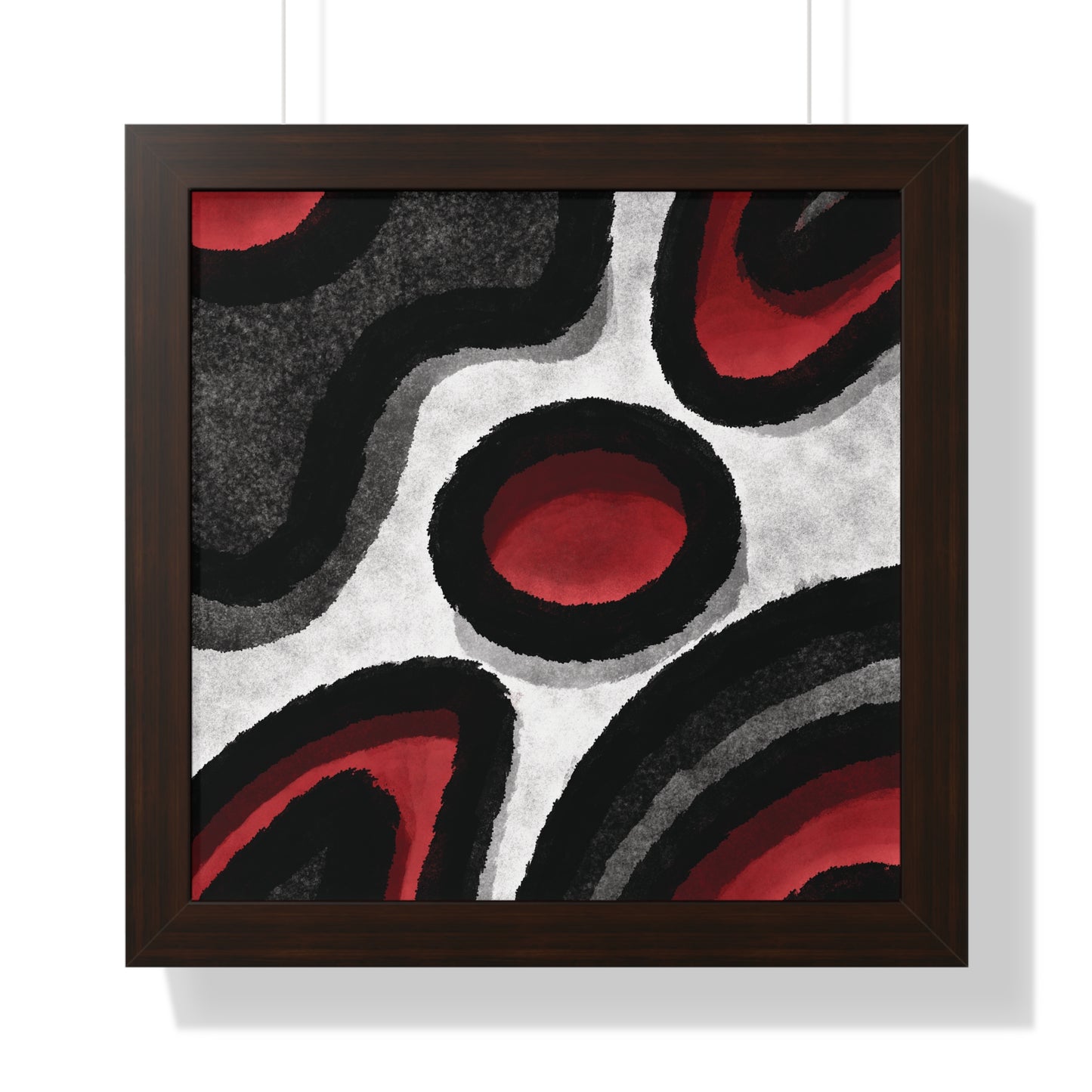 Surrounded Abstract Piece - Framed Vertical Poster - Noir Feel