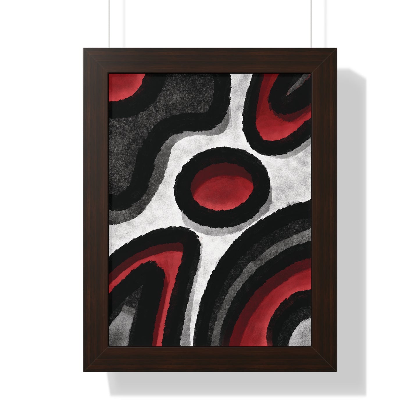 Surrounded Abstract Piece - Framed Vertical Poster - Noir Feel