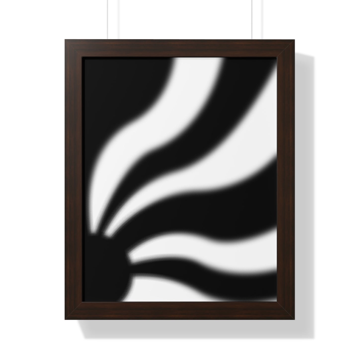 Rays - Black and White - Framed Vertical Poster