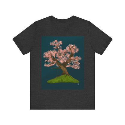 Cherry Blossom Print - Unisex Jersey Short Sleeve Tee