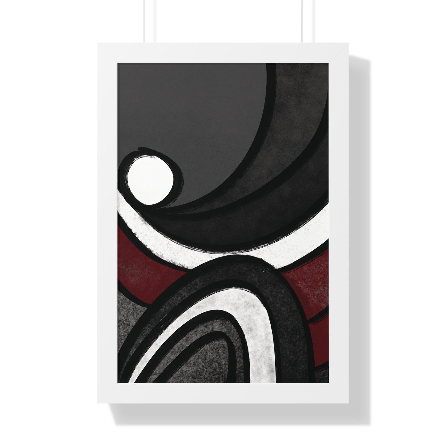 Ebb and Flow Abstract Piece - Framed Vertical Poster