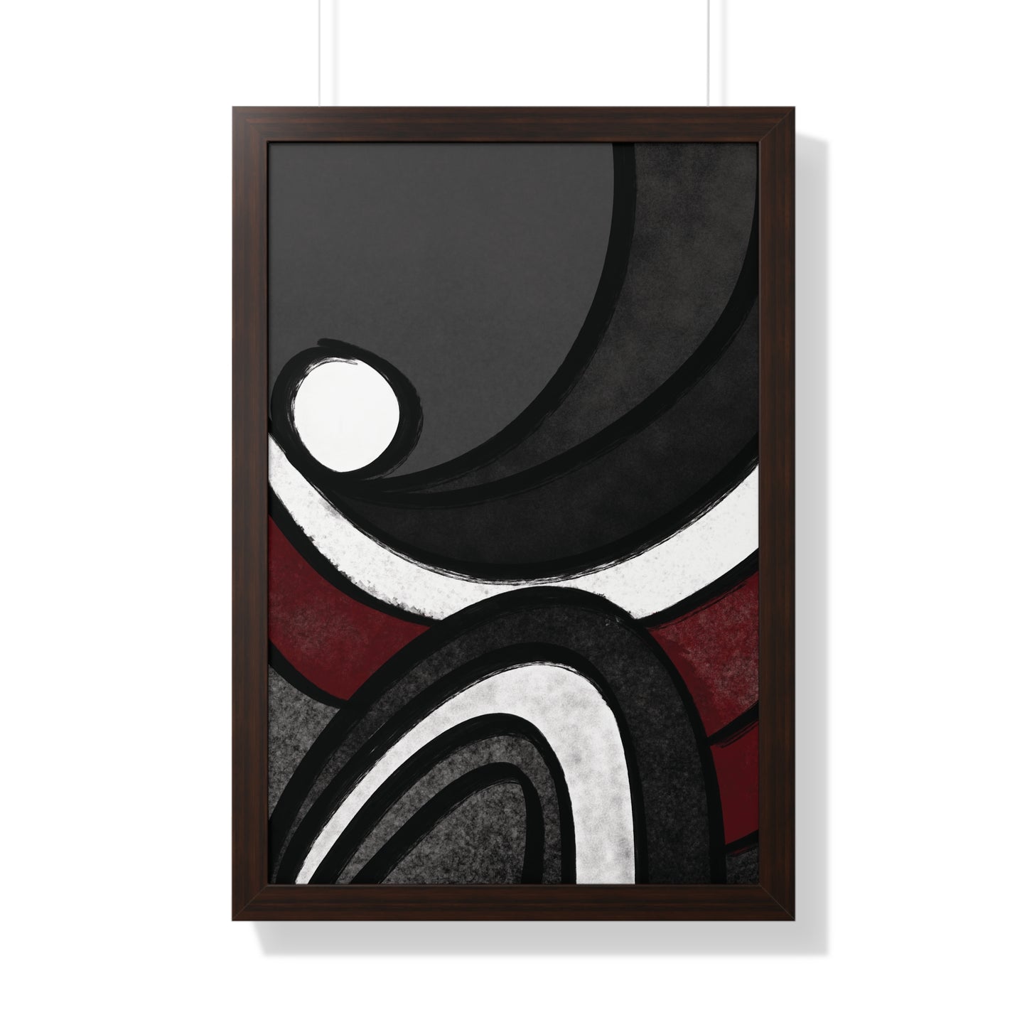 Ebb and Flow Abstract Piece - Framed Vertical Poster