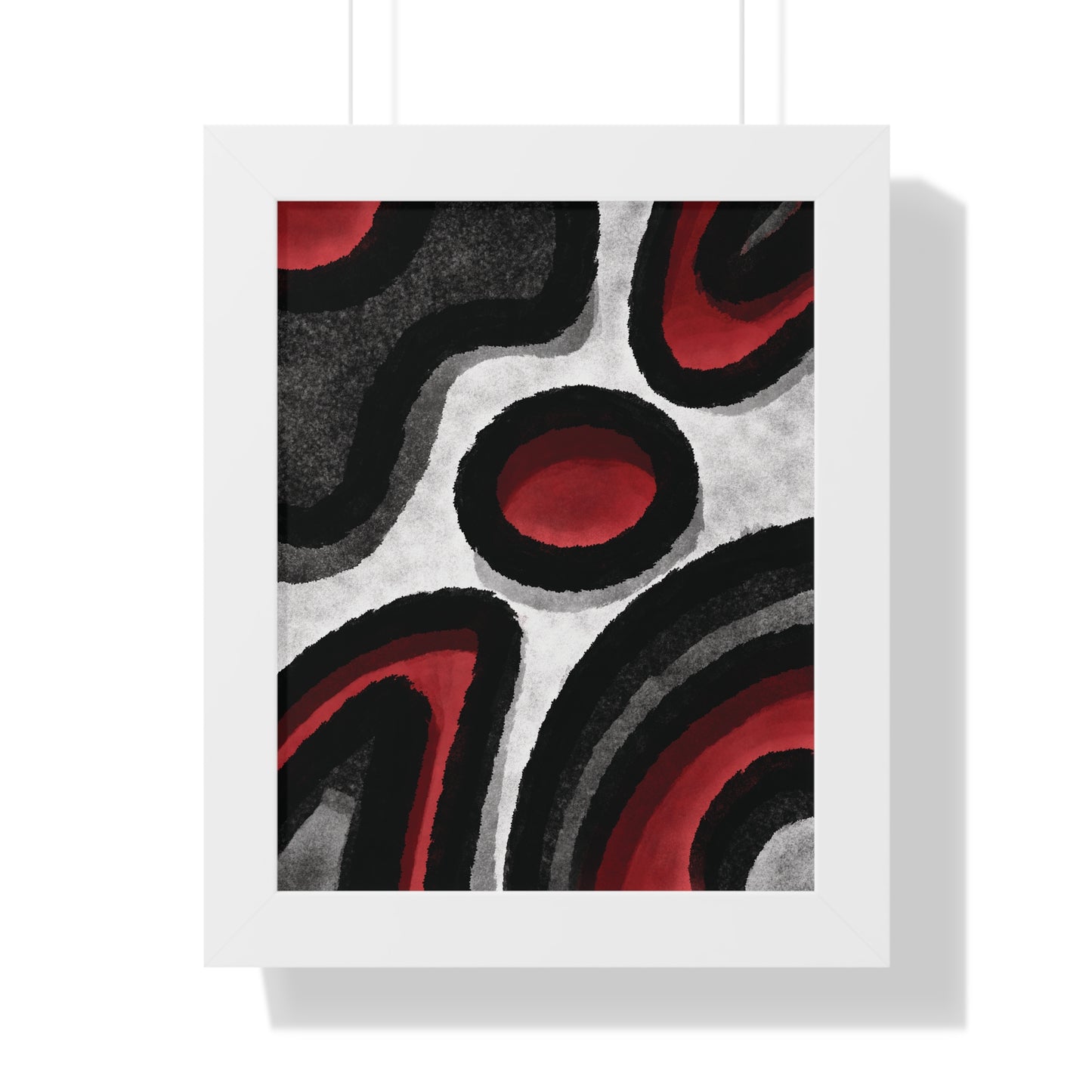 Surrounded Abstract Piece - Framed Vertical Poster - Noir Feel