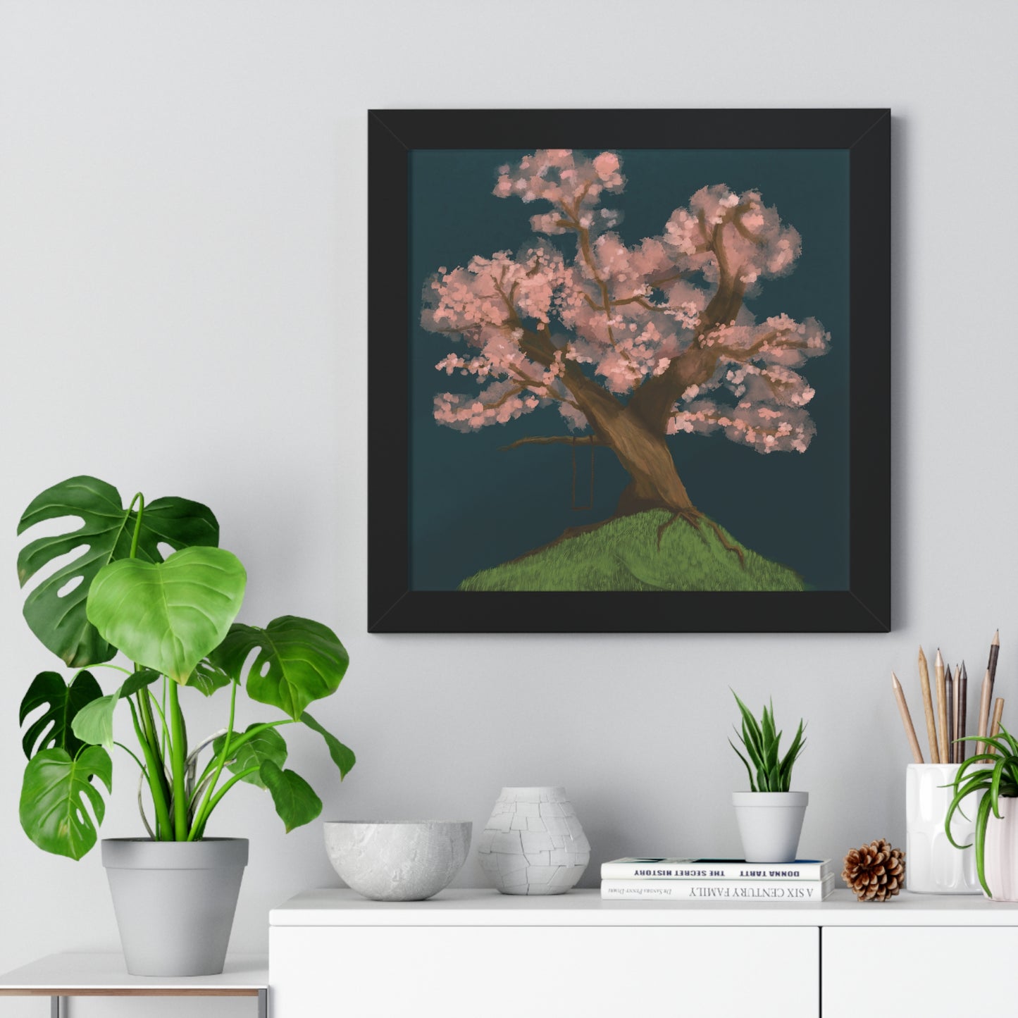 Cherry Blossom - Framed Vertical Poster