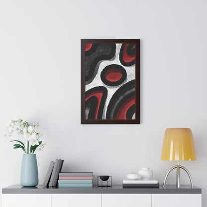 Surrounded Abstract Piece - Framed Vertical Poster - Noir Feel