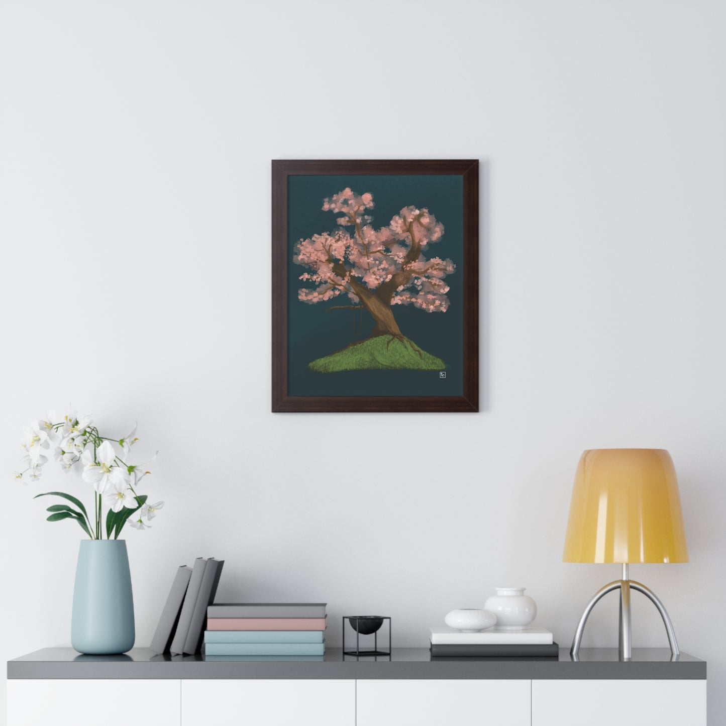 Cherry Blossom - Framed Vertical Poster