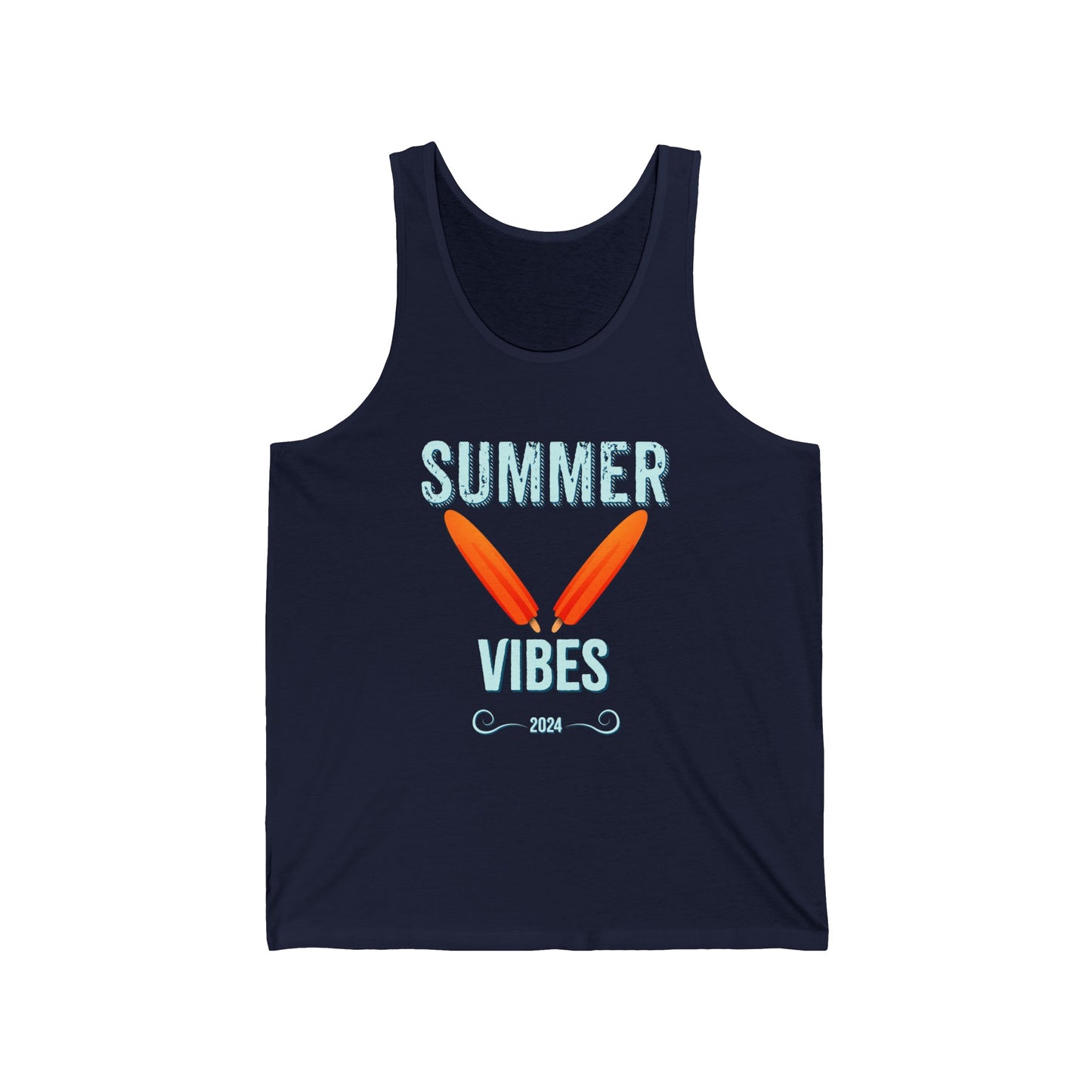 Retro Summer Vibes - Unisex Jersey Tank