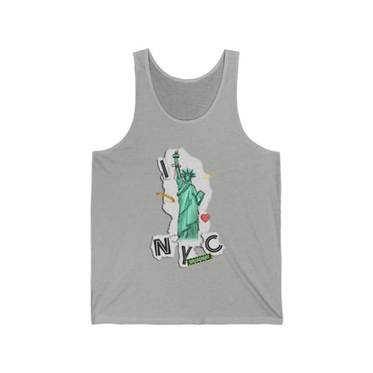 I Love NYC - Collage Design - Unisex Jersey Tank