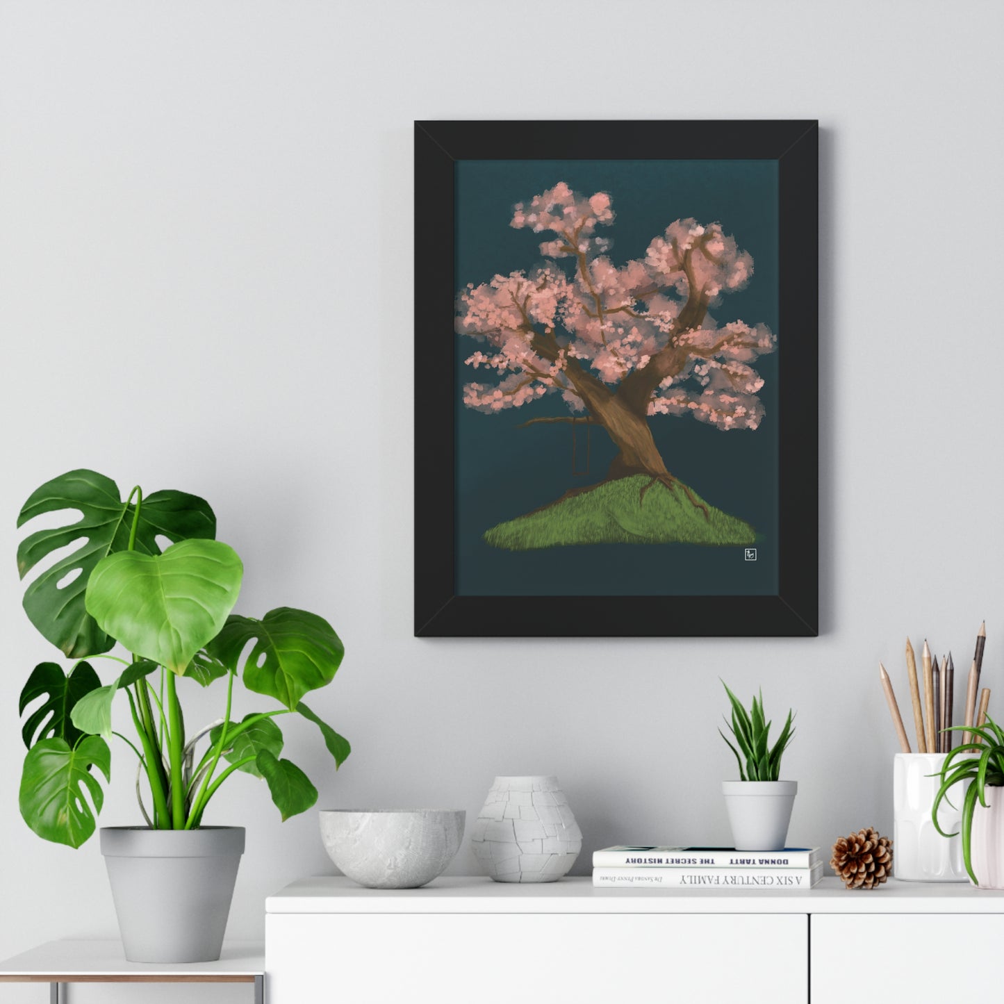 Cherry Blossom - Framed Vertical Poster