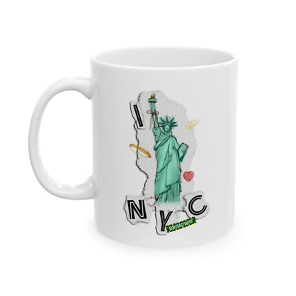 I Love NYC - Collage Design - Ceramic Mug, (11oz, 15oz)