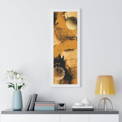 Distant Worlds Abstract Piece - Framed Vertical Poster