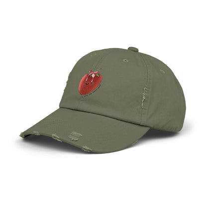 I Love You Berry Much - Strawberry - Distressed Cap