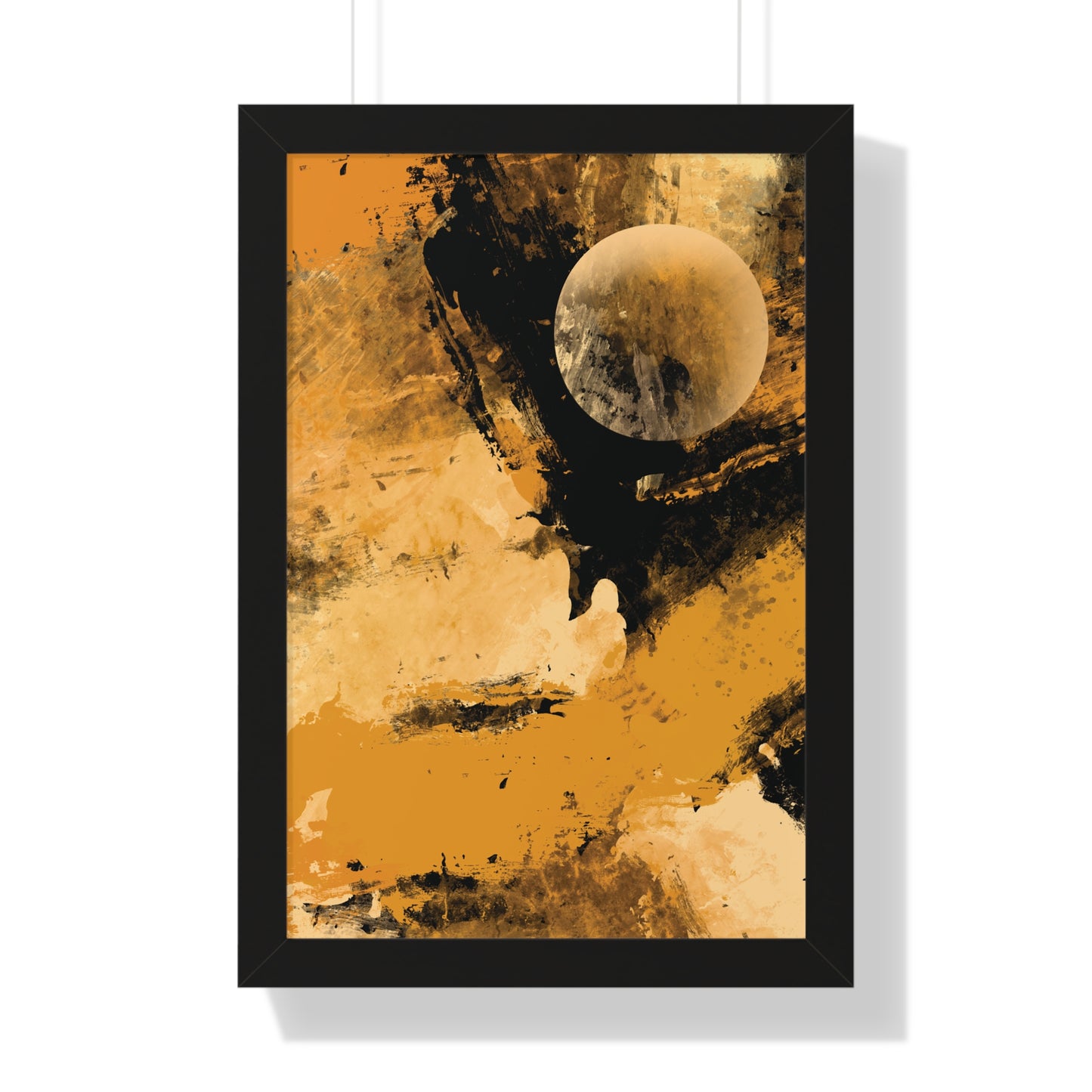 Distant Worlds Abstract Piece - Framed Vertical Poster