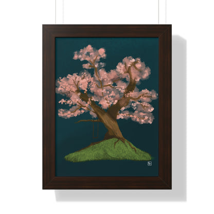 Cherry Blossom - Framed Vertical Poster