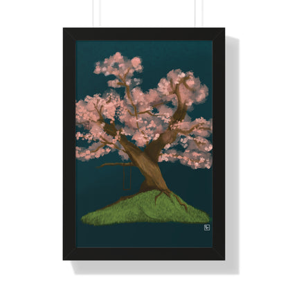 Cherry Blossom - Framed Vertical Poster