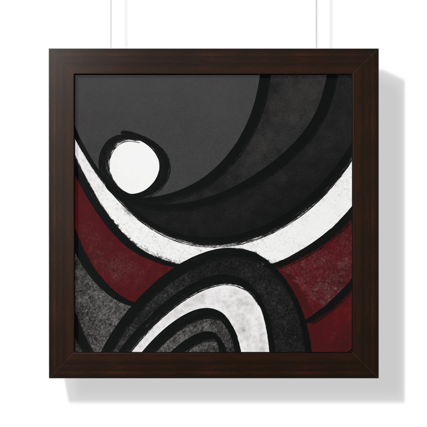 Ebb and Flow Abstract Piece - Framed Vertical Poster