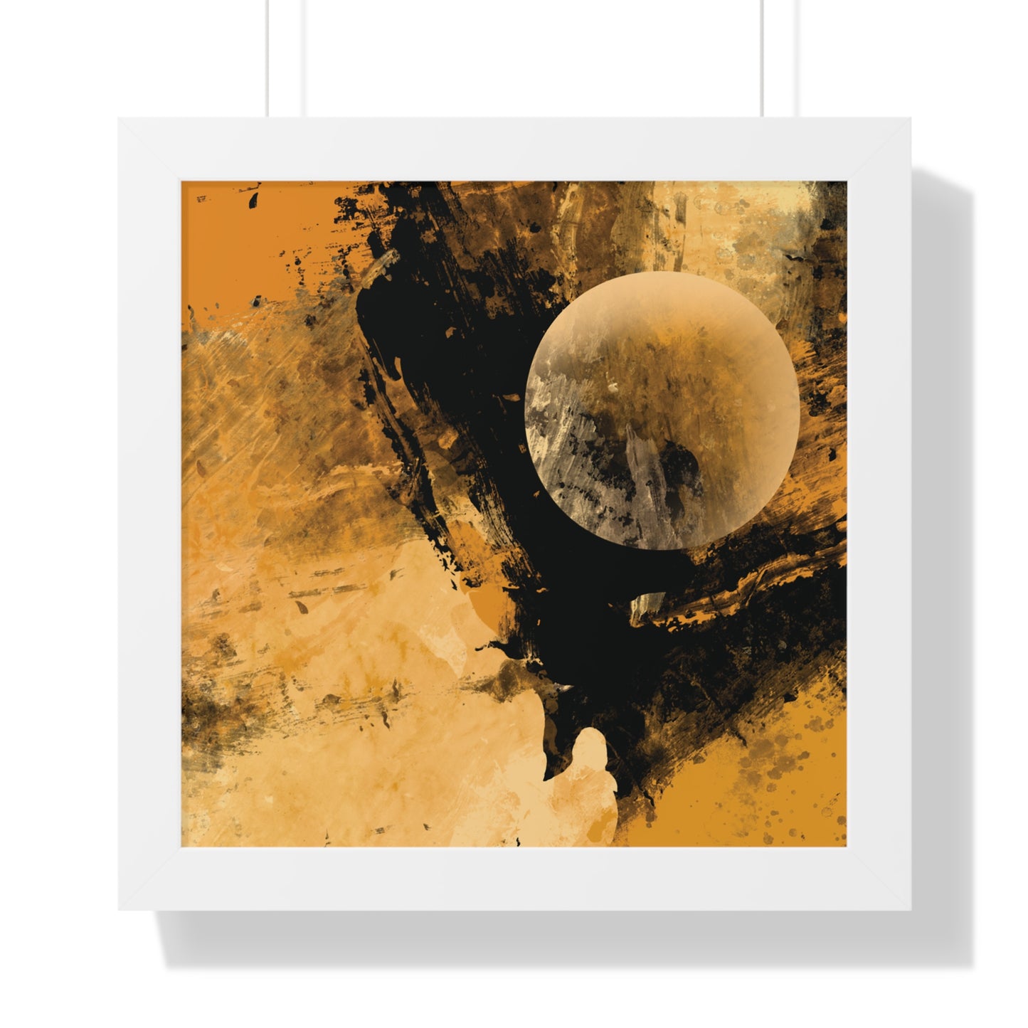 Distant Worlds Abstract Piece - Framed Vertical Poster