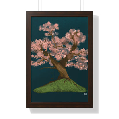 Cherry Blossom - Framed Vertical Poster