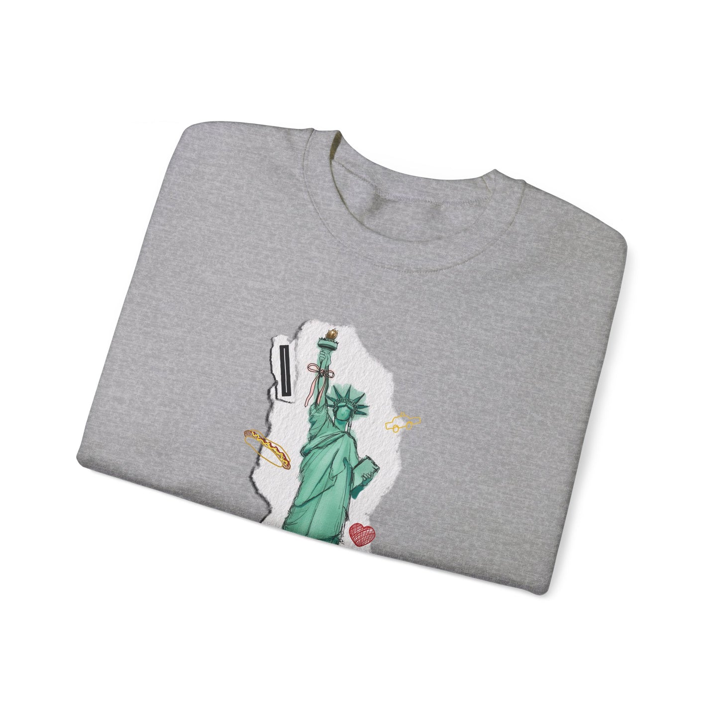 I Love NYC - Collage Design - Unisex Heavy Blend™ Crewneck Sweatshirt