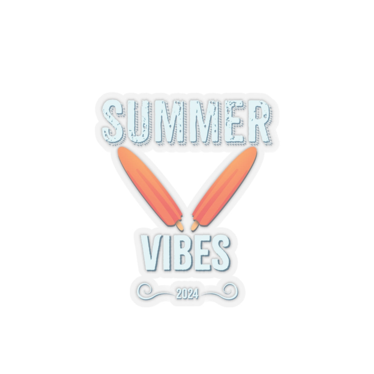 Retro Summer Vibes (No Background)- Summer Sticker