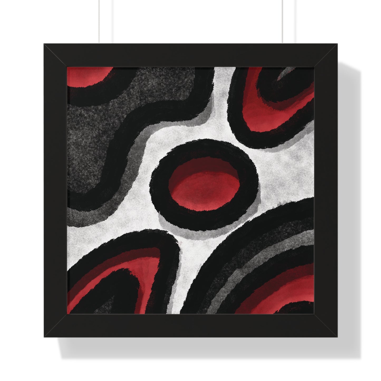 Surrounded Abstract Piece - Framed Vertical Poster - Noir Feel