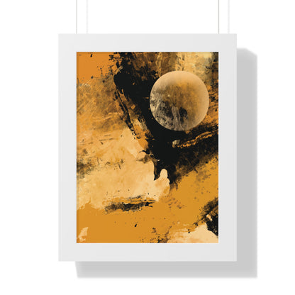 Distant Worlds Abstract Piece - Framed Vertical Poster