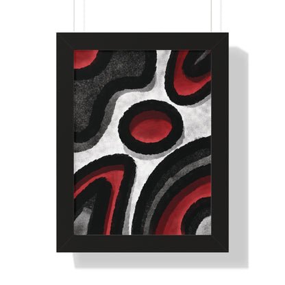 Surrounded Abstract Piece - Framed Vertical Poster - Noir Feel