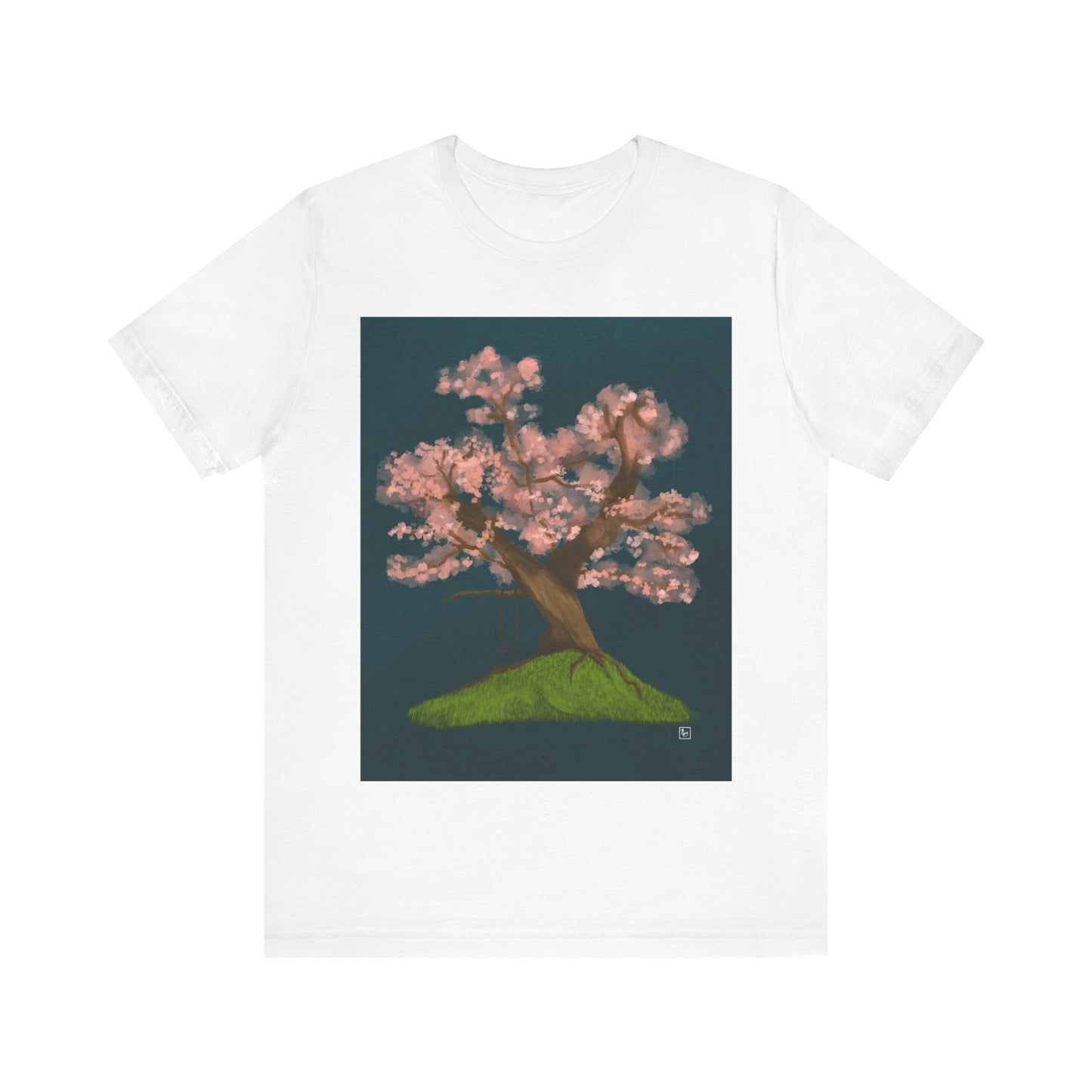 Cherry Blossom Print - Unisex Jersey Short Sleeve Tee