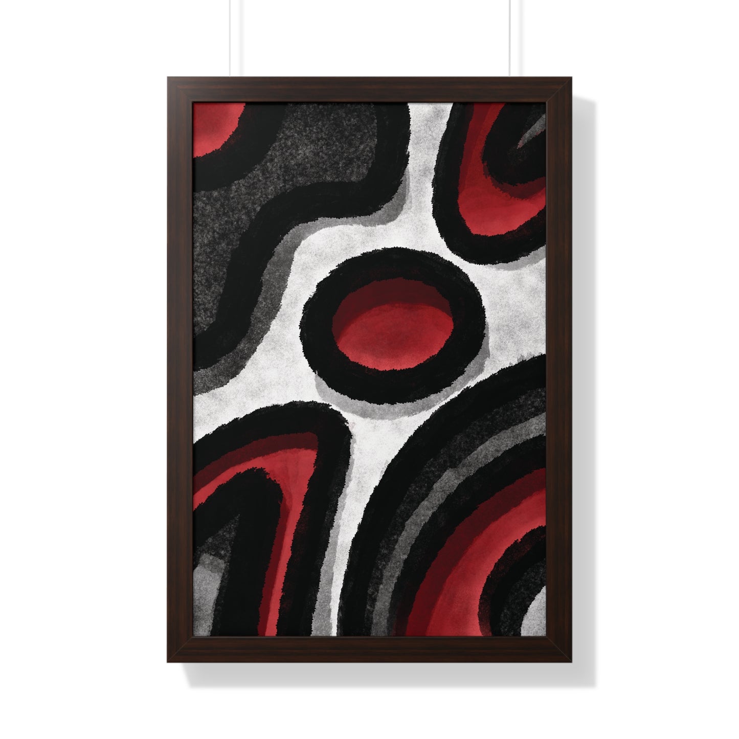 Surrounded Abstract Piece - Framed Vertical Poster - Noir Feel