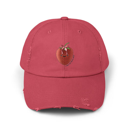 I Love You Berry Much - Strawberry - Distressed Cap